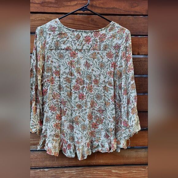 [NWT] Cynthia Rowley Flower Print Ruffle Blouse Size S - Picture 3 of 9